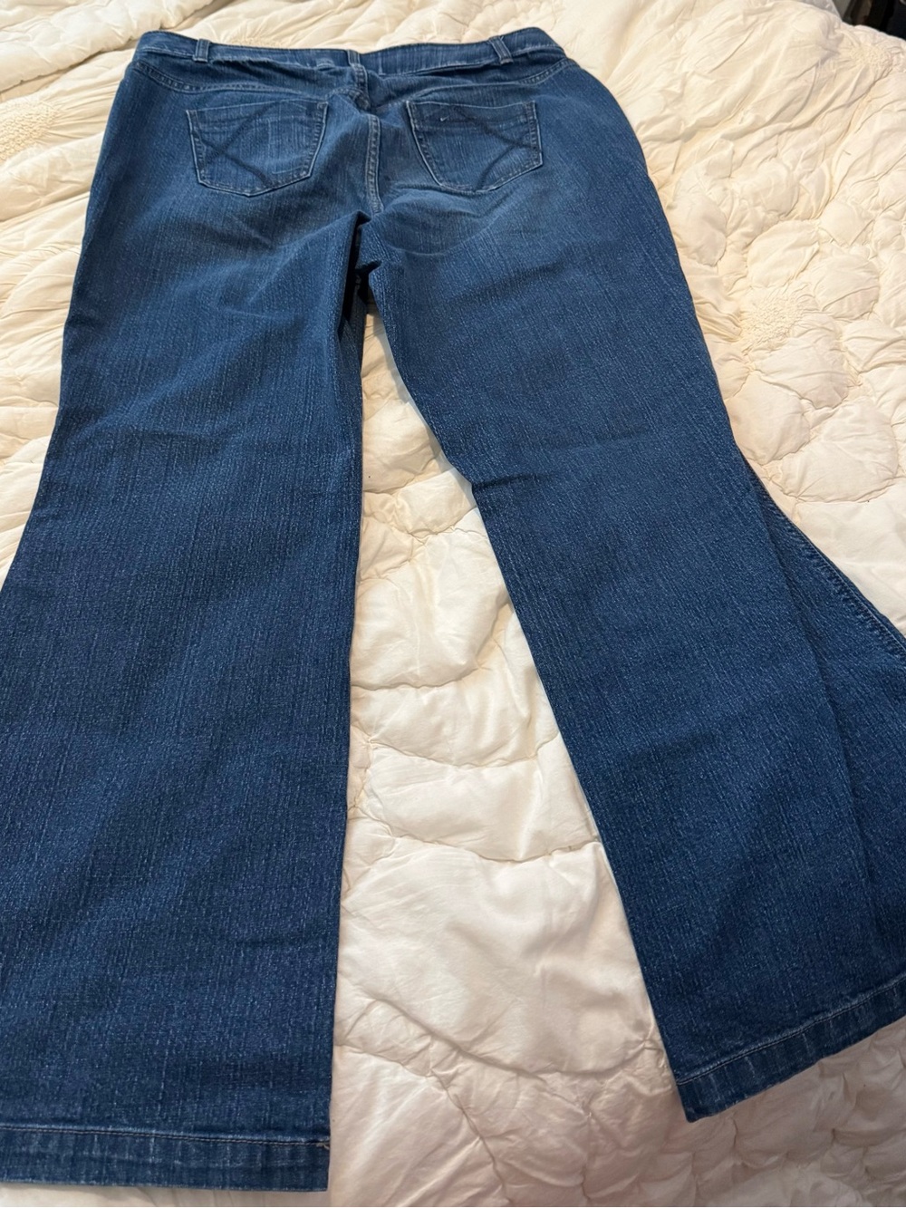 Lane Bryant Dark Blue Wide Leg Jeans
